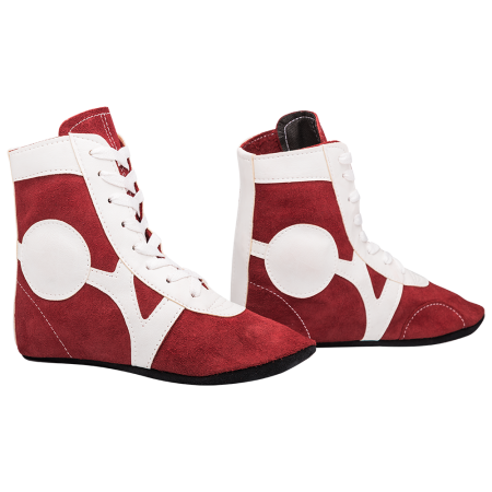 Купить Обувь для самбо RS001/2, замша, красный Rusco в Аниве 
